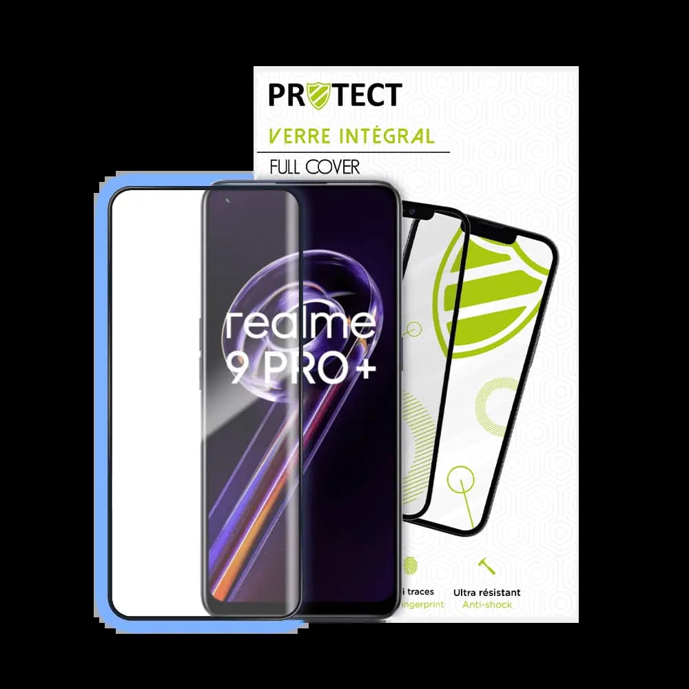 Verre trempé intégral Realme 9 Pro+ protection écran 9H - PROTECT Noir - Vue 2