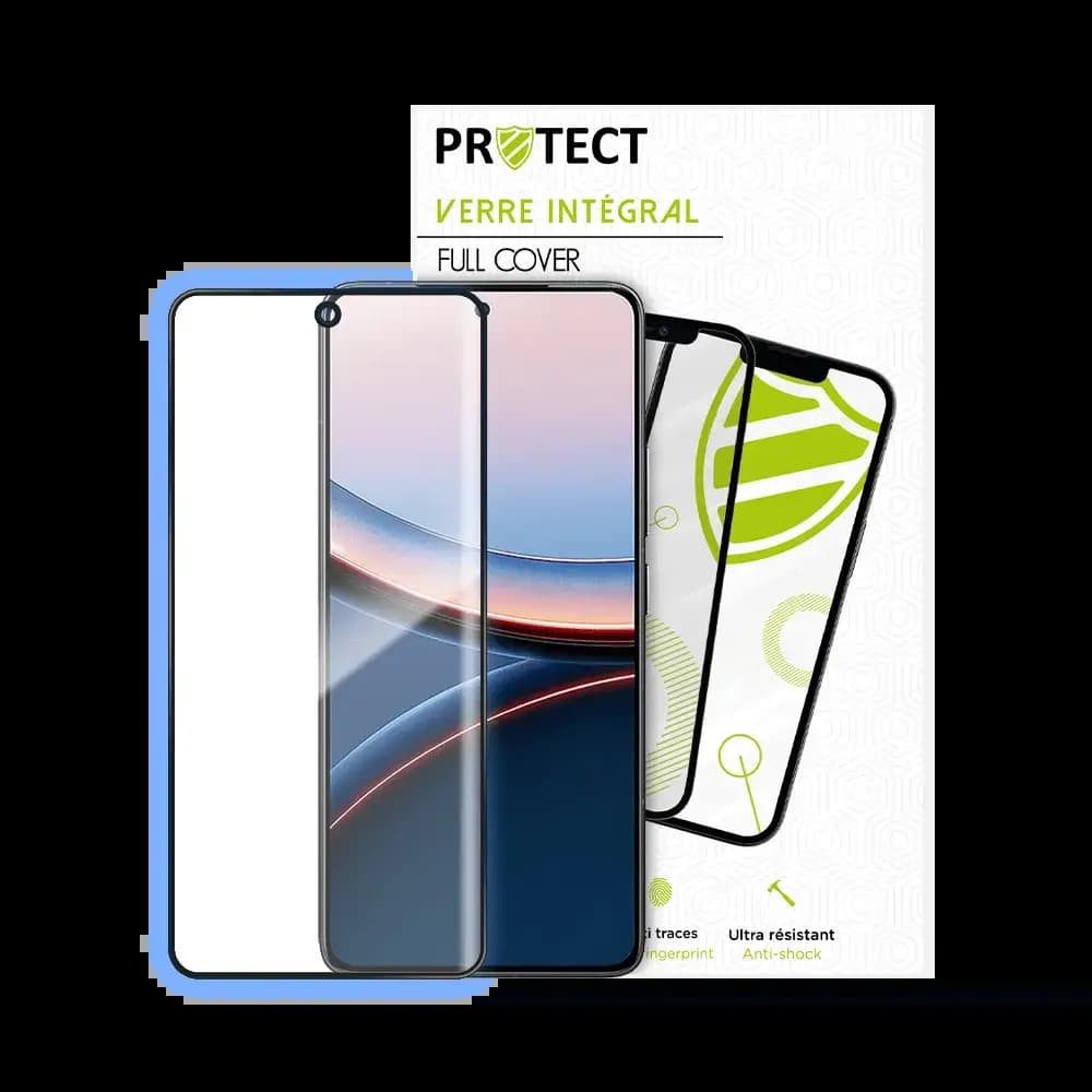 Verre trempé intégral Poco F7 Ultra protection écran 9H - PROTECT Noir - Vue 2