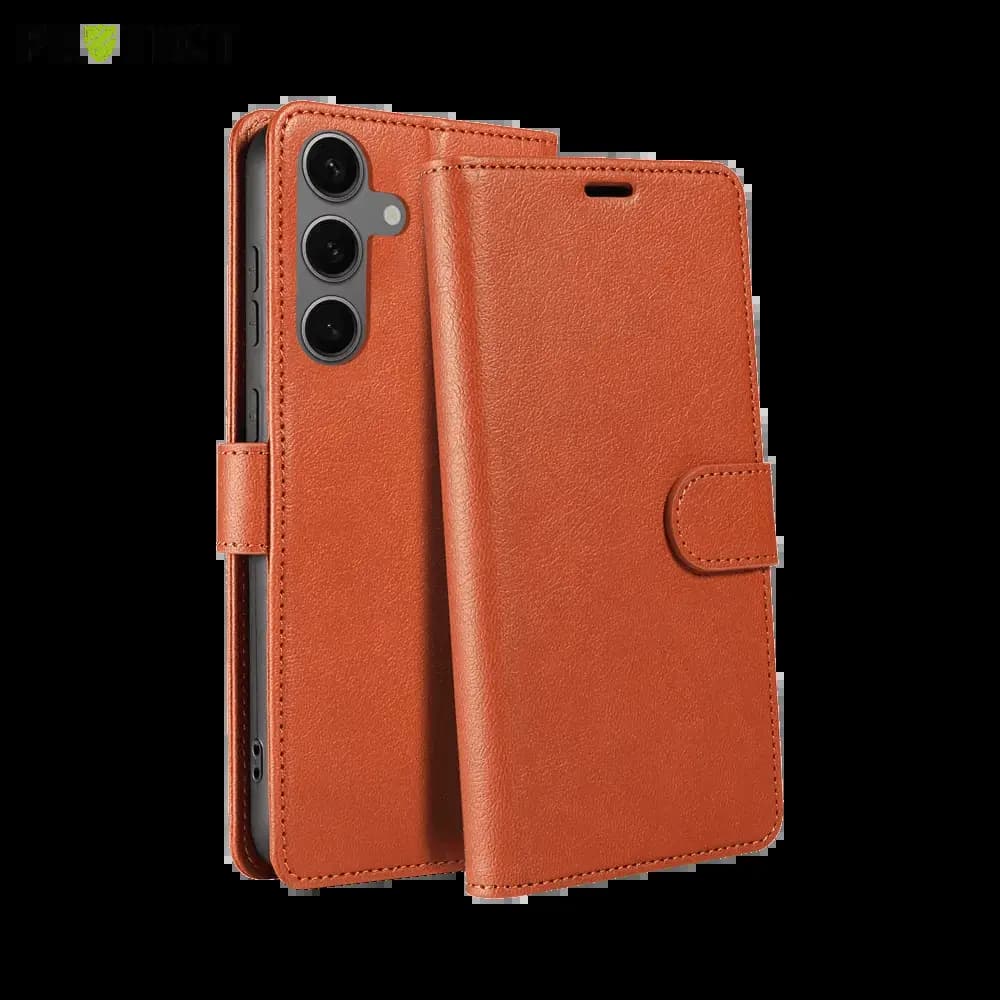 Housse folio anti-RFID Samsung Galaxy S25+ – PROTECT IP011 Marron