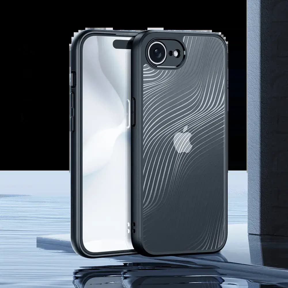Coque de protection iPhone 16e / iPhone 17e anti-chocs finition mate - Dux Ducis Aimo Noir - Vue 3