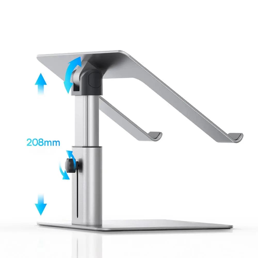Support pour Ordinateur Portable & Tablette Baseus Antidérapant & Ajustable Argent - Vue 5