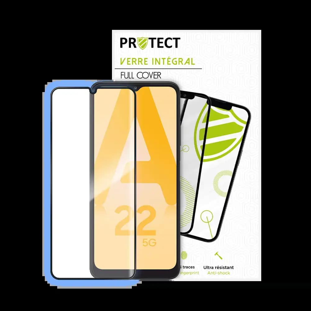 Verre trempé intégral Samsung Galaxy A22 5G protection écran 9H - PROTECT Noir