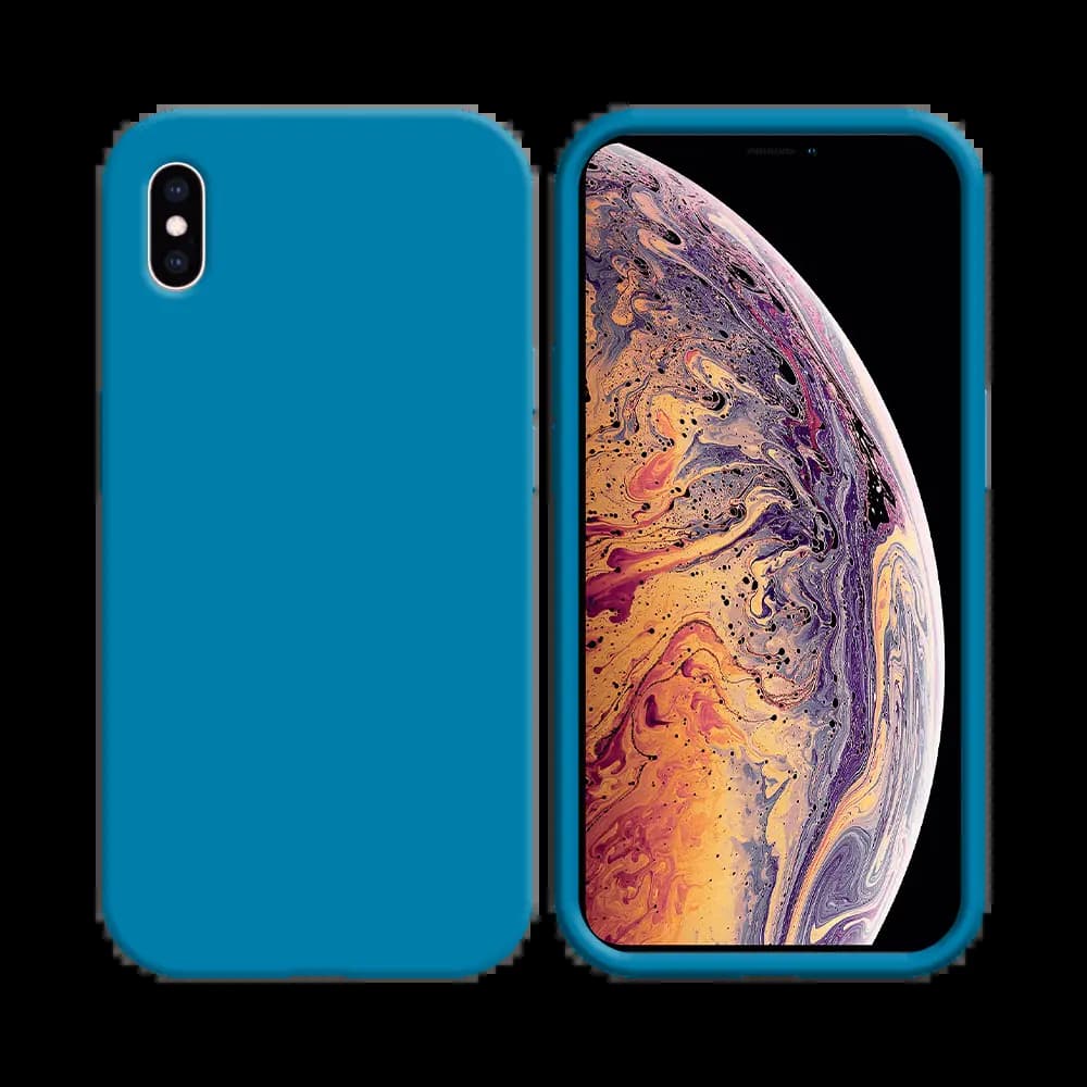 Coque silicone iPhone XS Max - Bleu Ciel