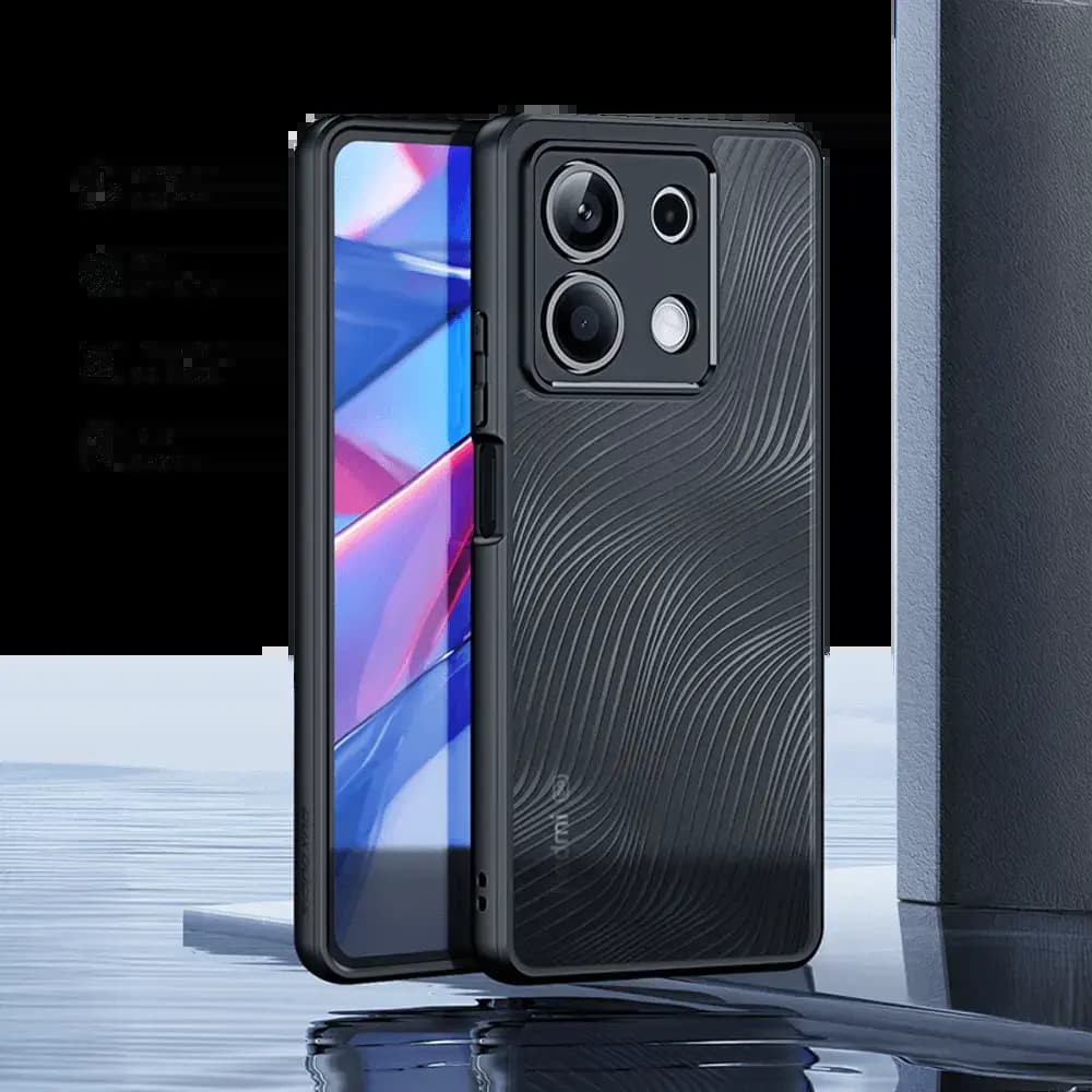 Coque Xiaomi Redmi Note 13 5G anti-chocs finition mate - Dux Ducis Aimo Noir - Vue 3