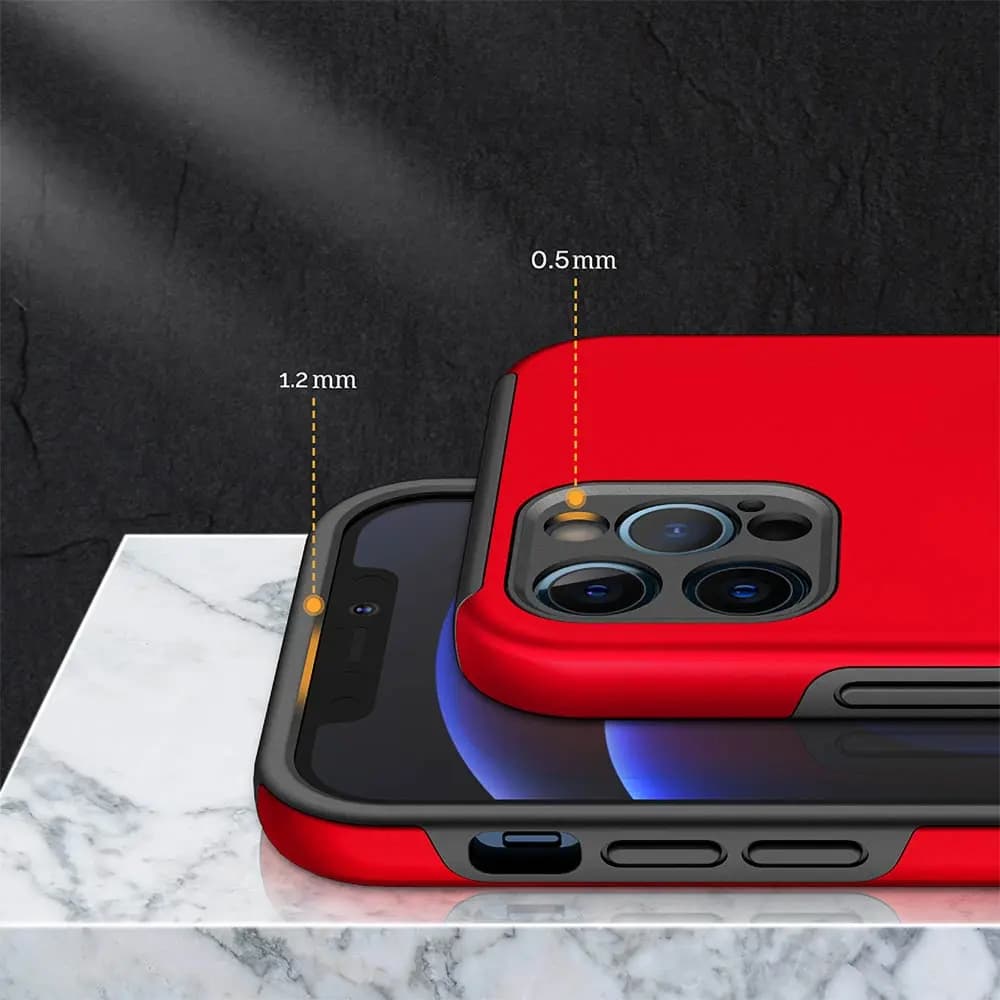 Coque de protection iPhone 12 Pro avec anneau rotatif - PROTECT IE013 Rouge - Vue 6