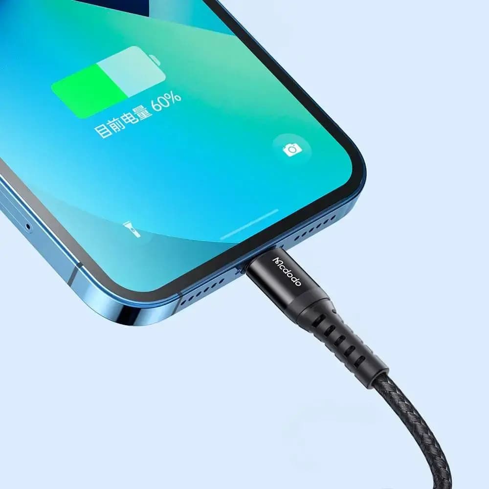 Câble Data USB vers Lightning Mcdodo (1m) Noir - Vue 4