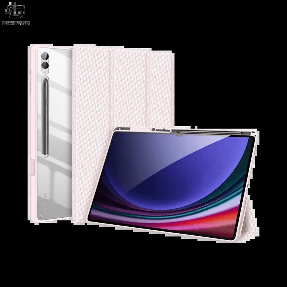 Housse folio Samsung Galaxy Tab S9 Ultra avec dos transparent & porte-stylet - Dux Ducis  Toby Rose