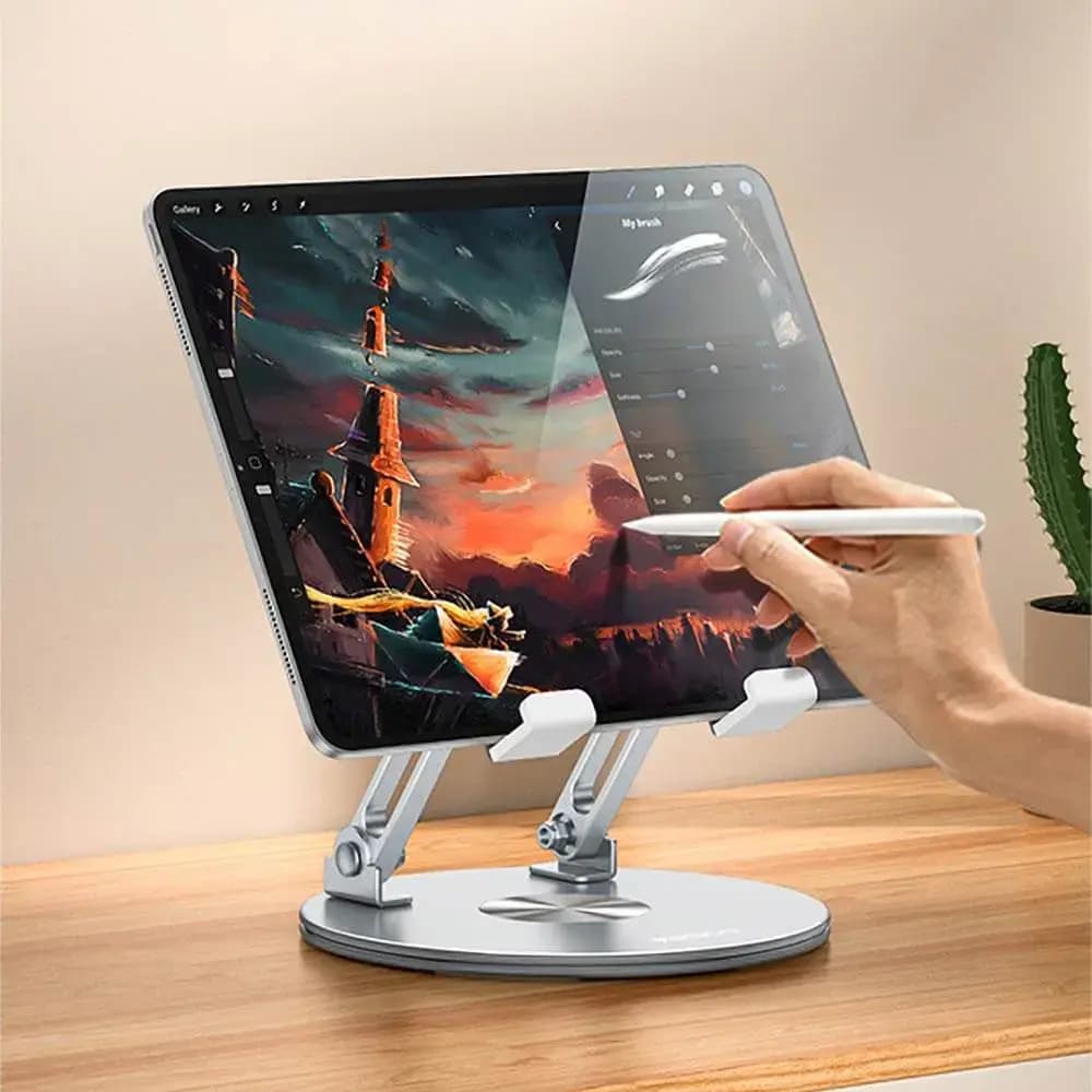 Support pour smartphone et tablette rotation 360° - Yesido C293 Argent