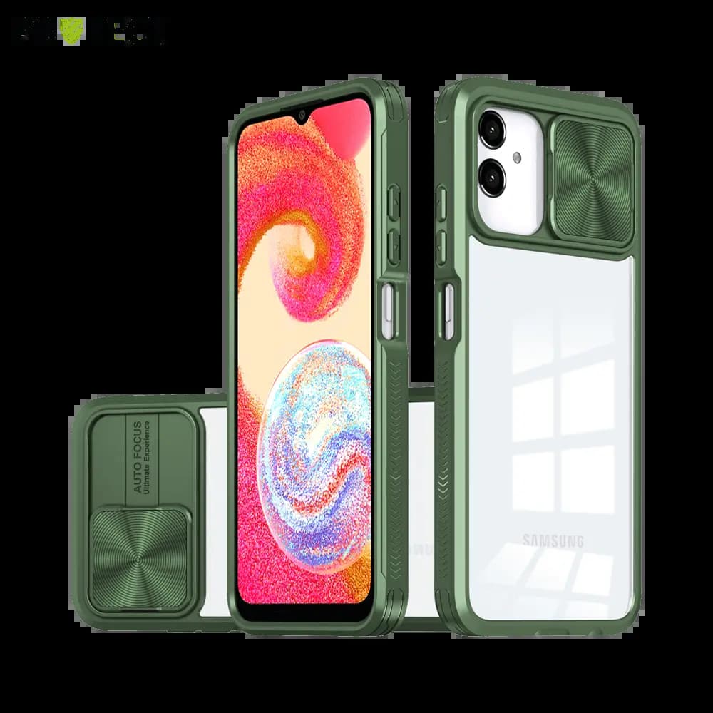 Coque Samsung Galaxy A04e avec cache caméra - PROTECT IE027 Vert Foncé
