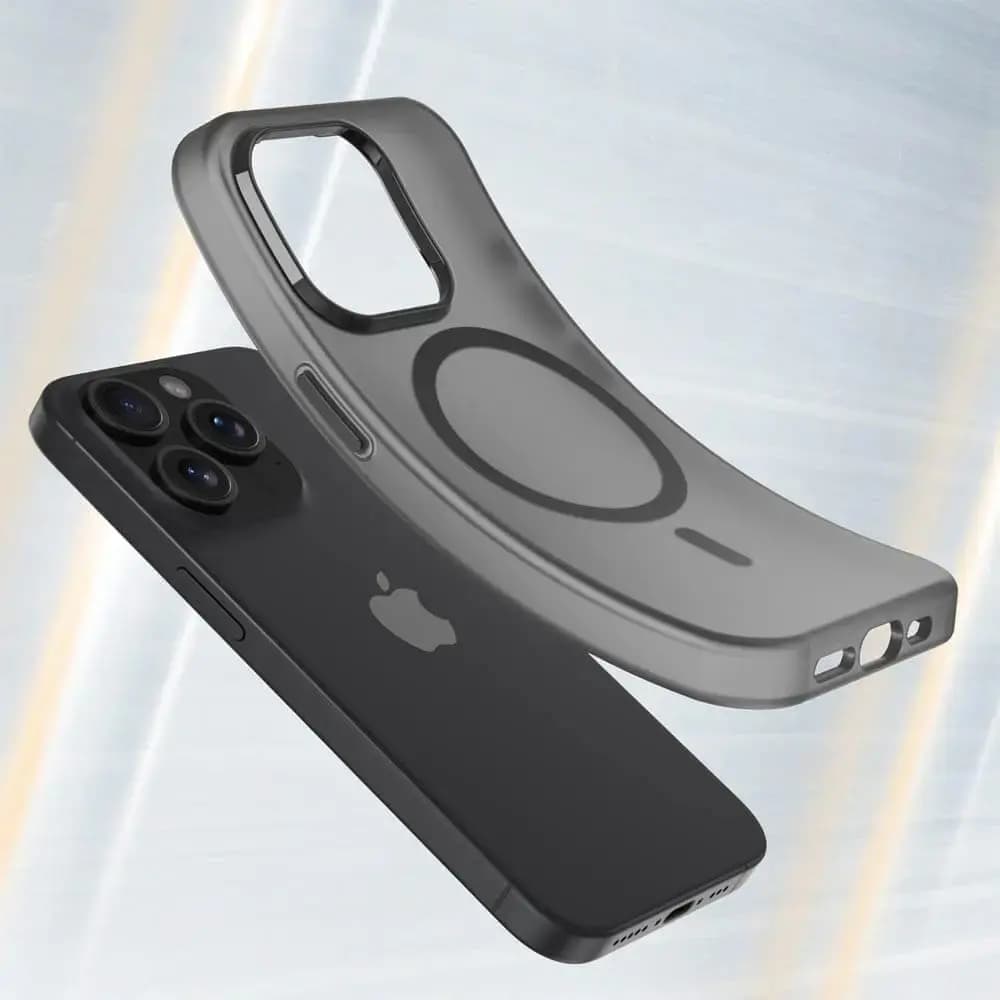 Coque MagSafe bi-matière iPhone 15 Pro Max - PROTECT MF-006 Noir