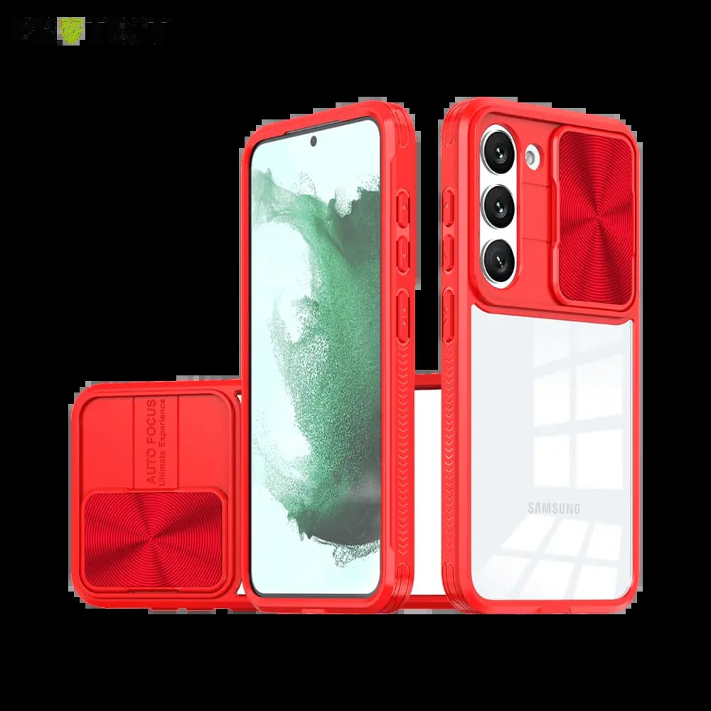 Coque Samsung Galaxy S23 5G avec cache caméra - PROTECT IE027 Rouge 
