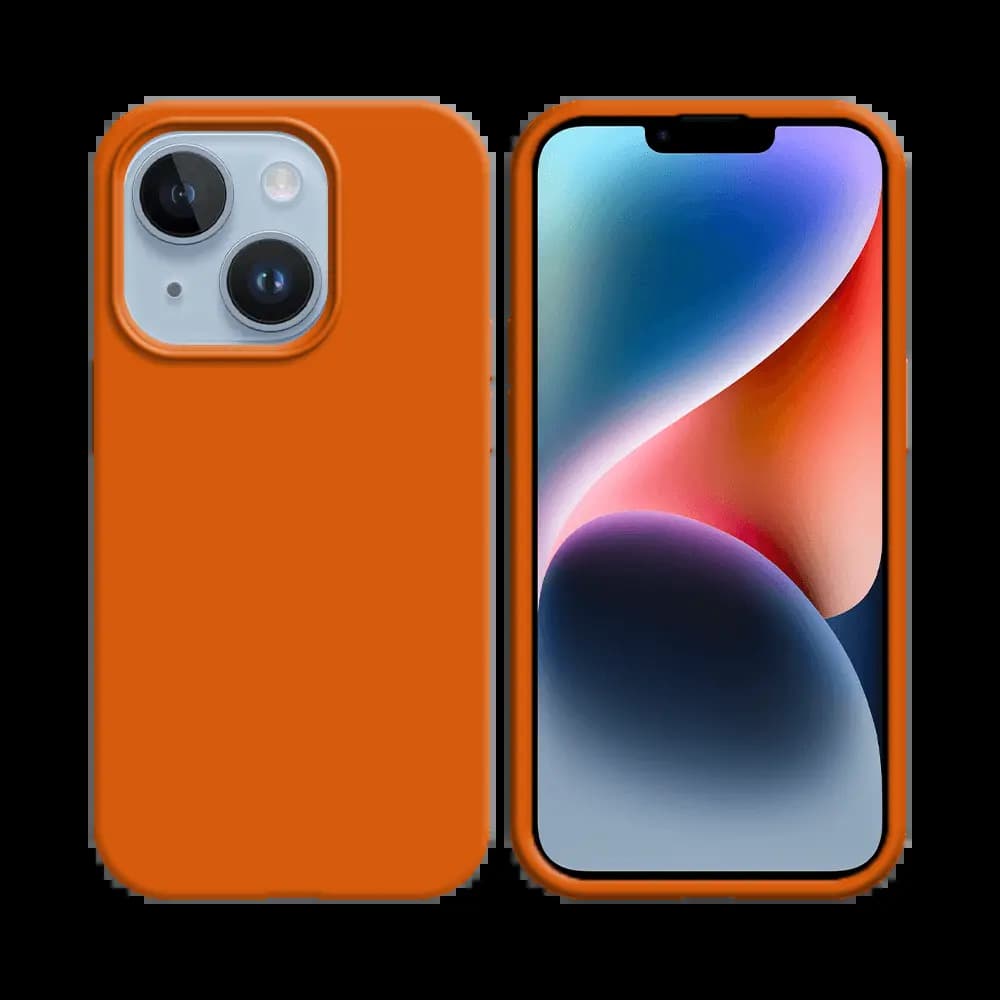 Coque silicone iPhone 14 - Orange