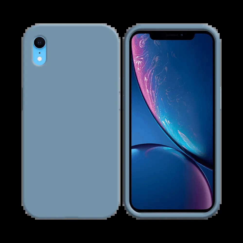 Coque silicone iPhone XR - Bleu Acier