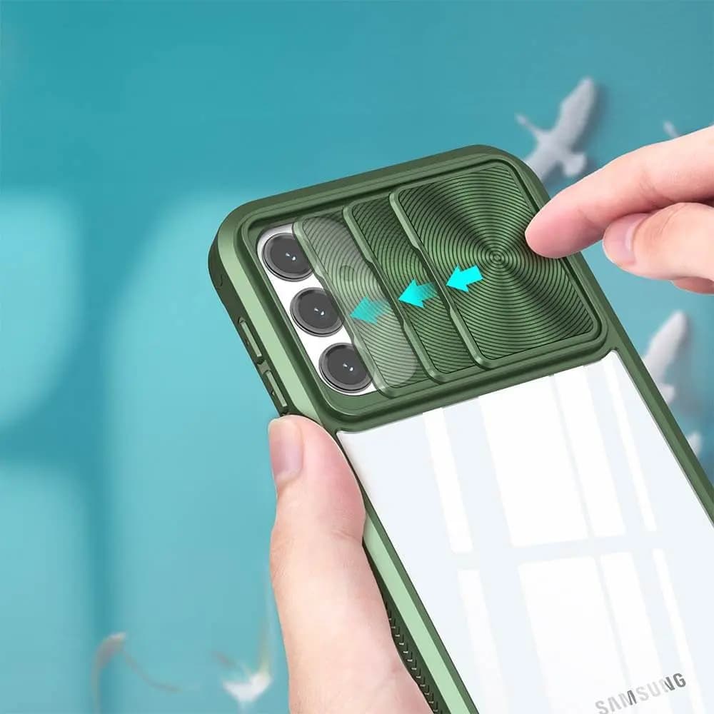 Coque avec cache caméra – Galaxy A16 5G A166/Galaxy A16 4G A165/Galaxy A17 5G – PROTECT IE027 Vert Foncé  - Vue 3