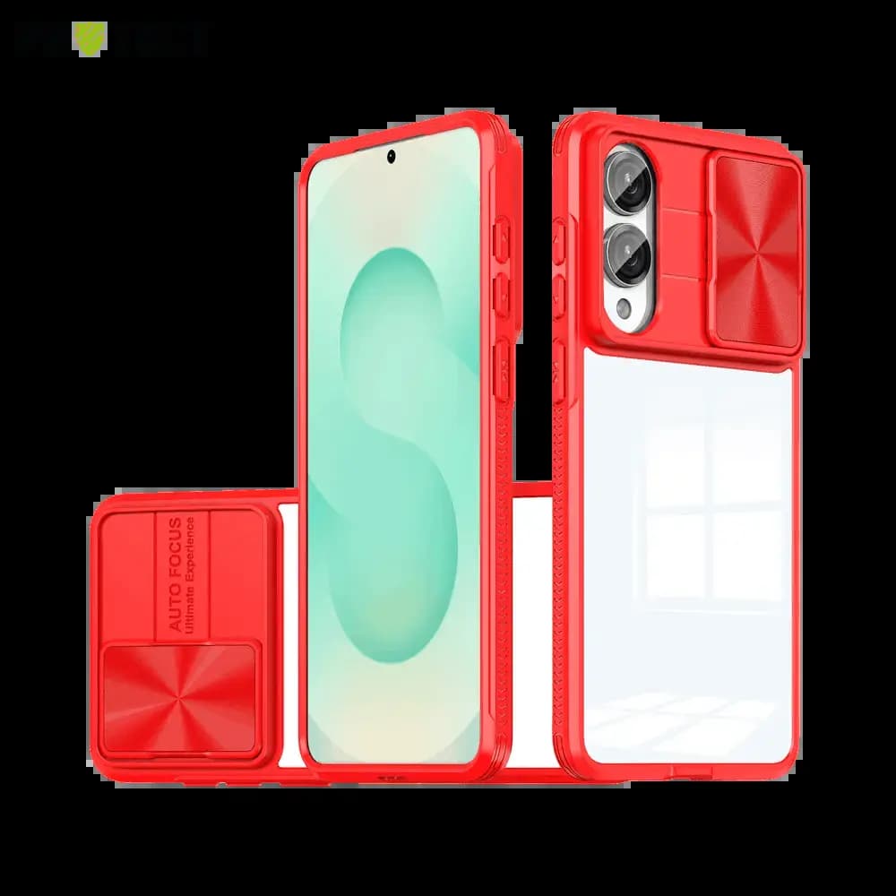 Coque avec cache caméra Samsung Galaxy S25 Edge - PROTECT IE027 Rouge 
