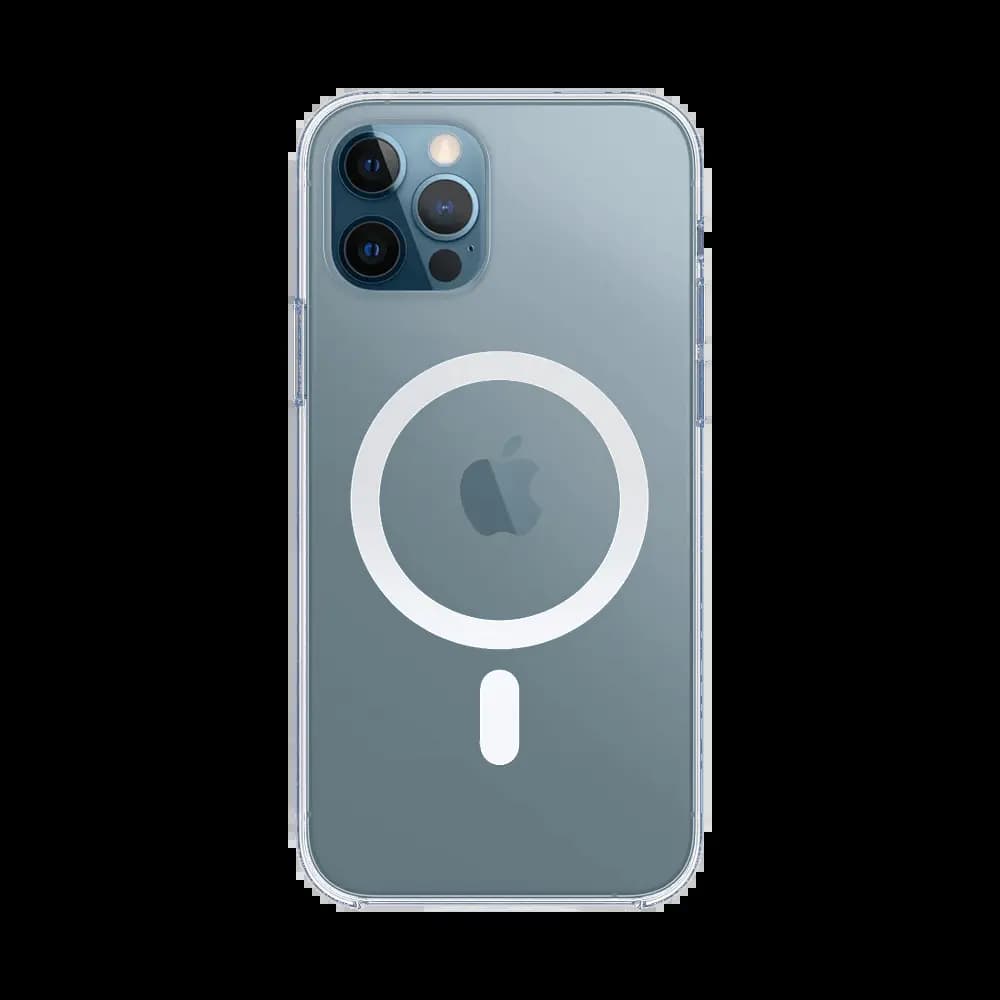 Coque MagSafe silicone transparente iPhone 12 Pro Max - Vue 2