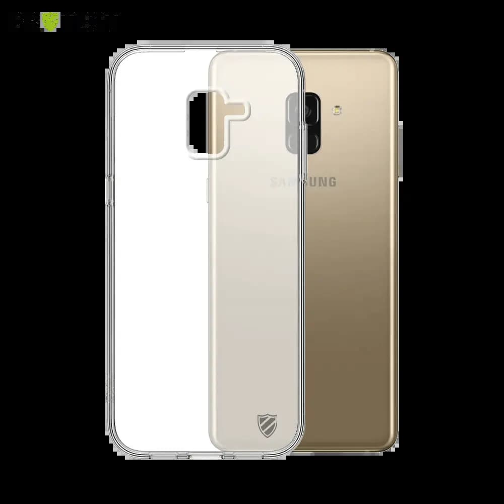 Coque Silicone PROTECT pour Samsung Galaxy A8+ 2018 Transparent