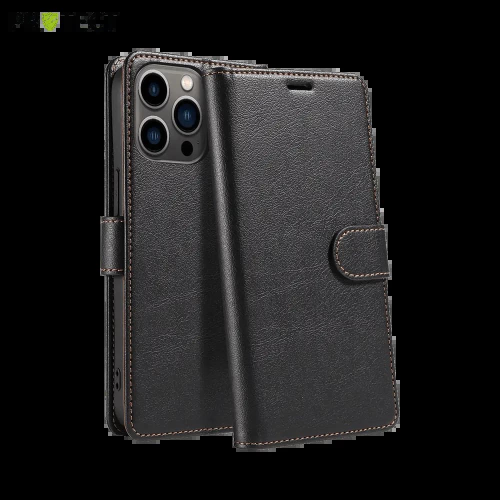 Housse folio anti-RFID iPhone 12 / 12 Pro – PROTECT IP011 Noir