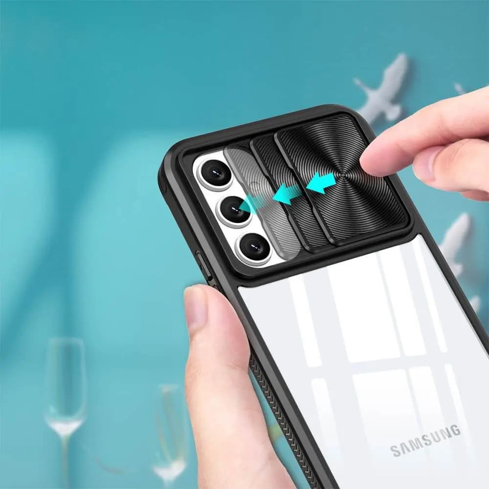 Coque avec cache caméra Samsung Galaxy A55 5G - PROTECT IE027 Noir  - Vue 3