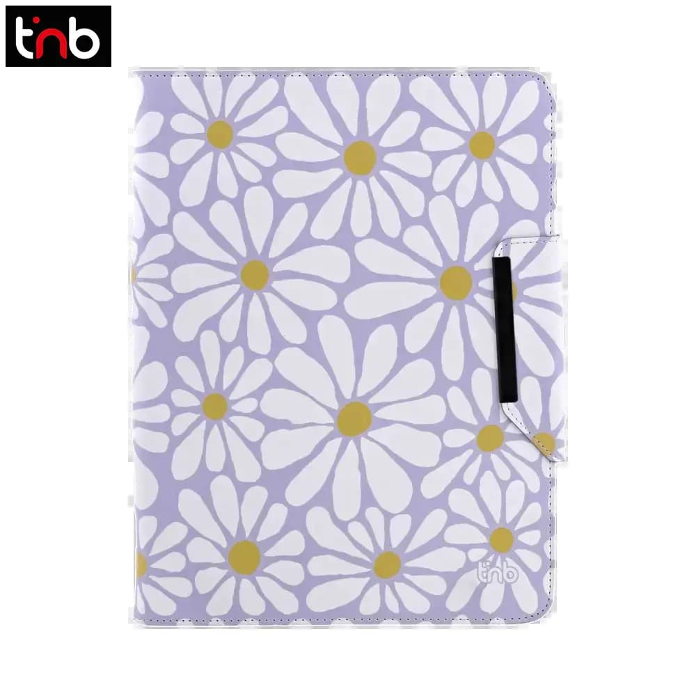 Housse folio universelle pour tablette 11" à motif fleuri et support rotatif - T'nb EXCLUSIV FLOWER Violet