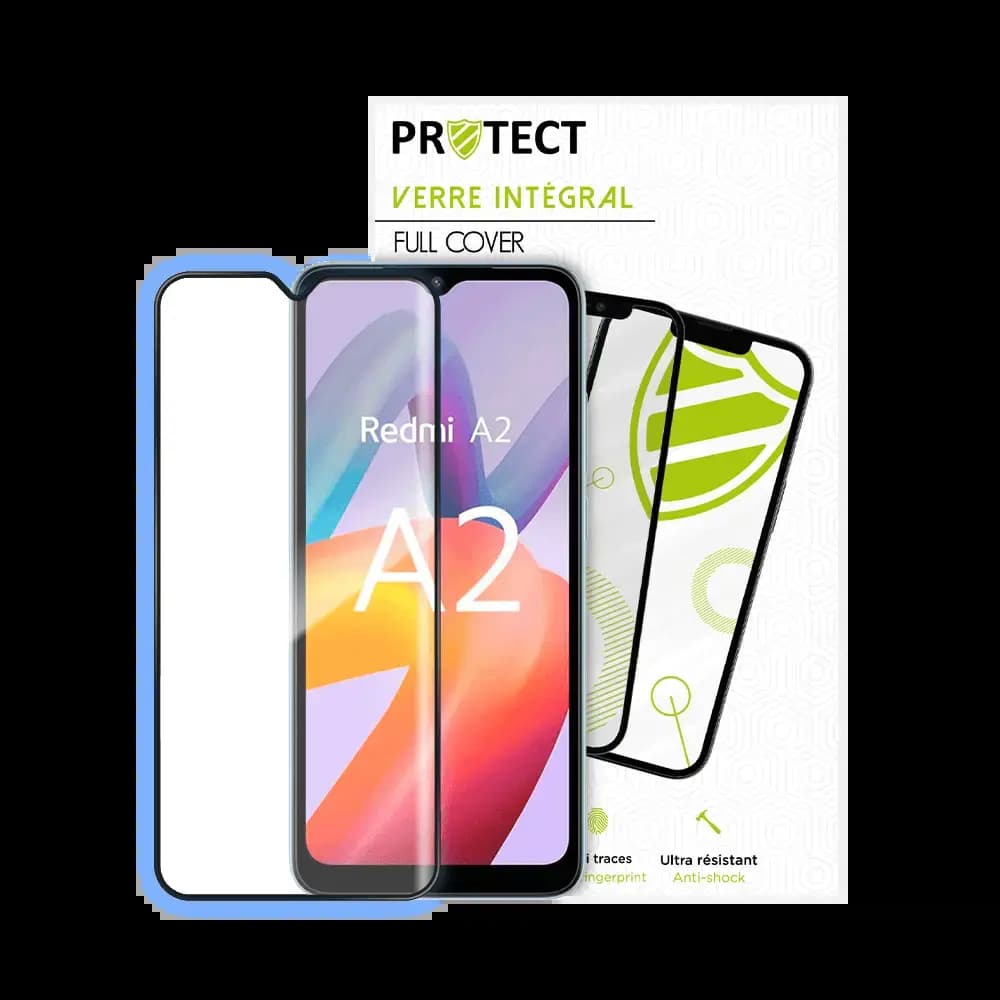 Verre trempé intégral Xiaomi Redmi A2 protection écran 9H - PROTECT Noir - Vue 2
