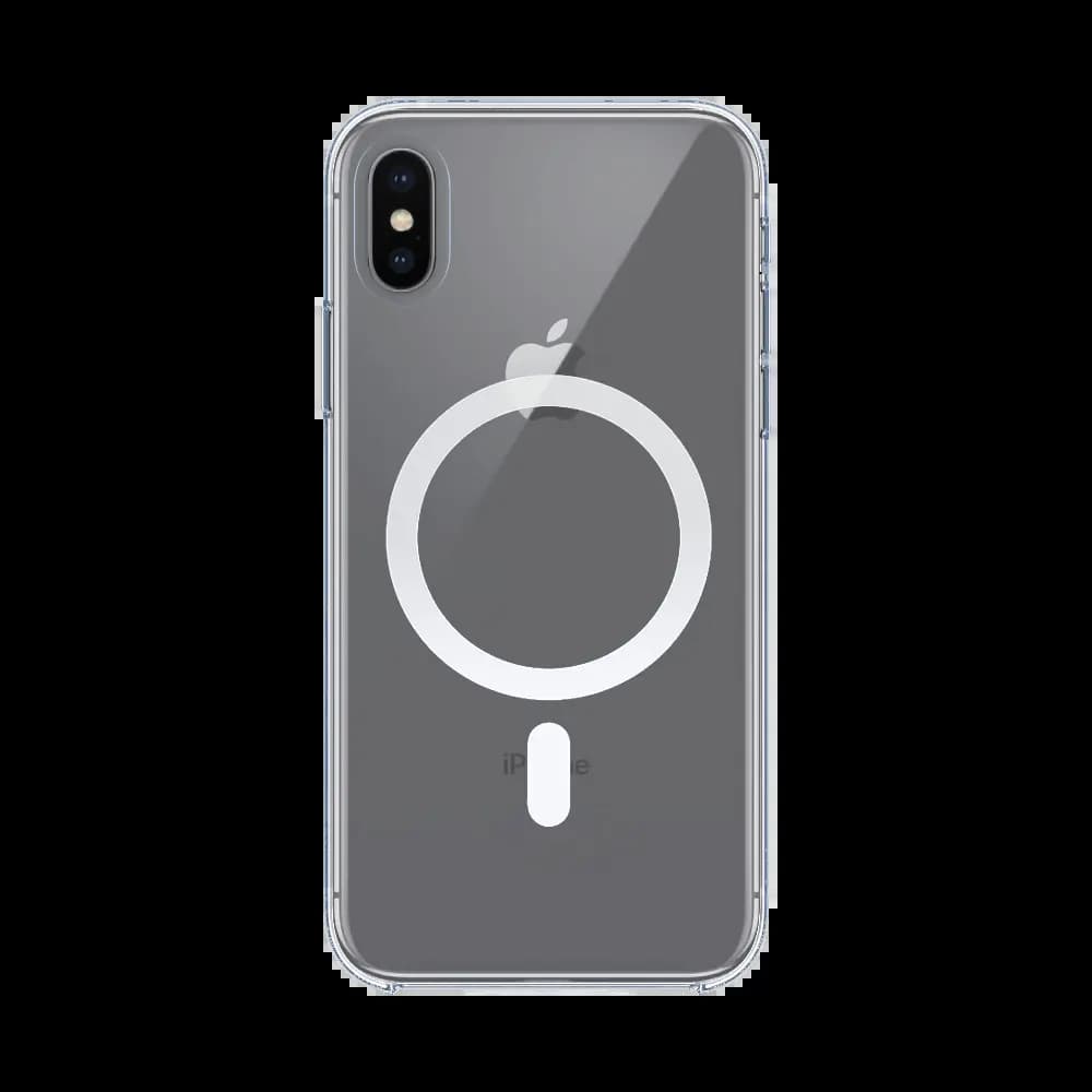 Coque MagSafe silicone transparente iPhone X / iPhone XS