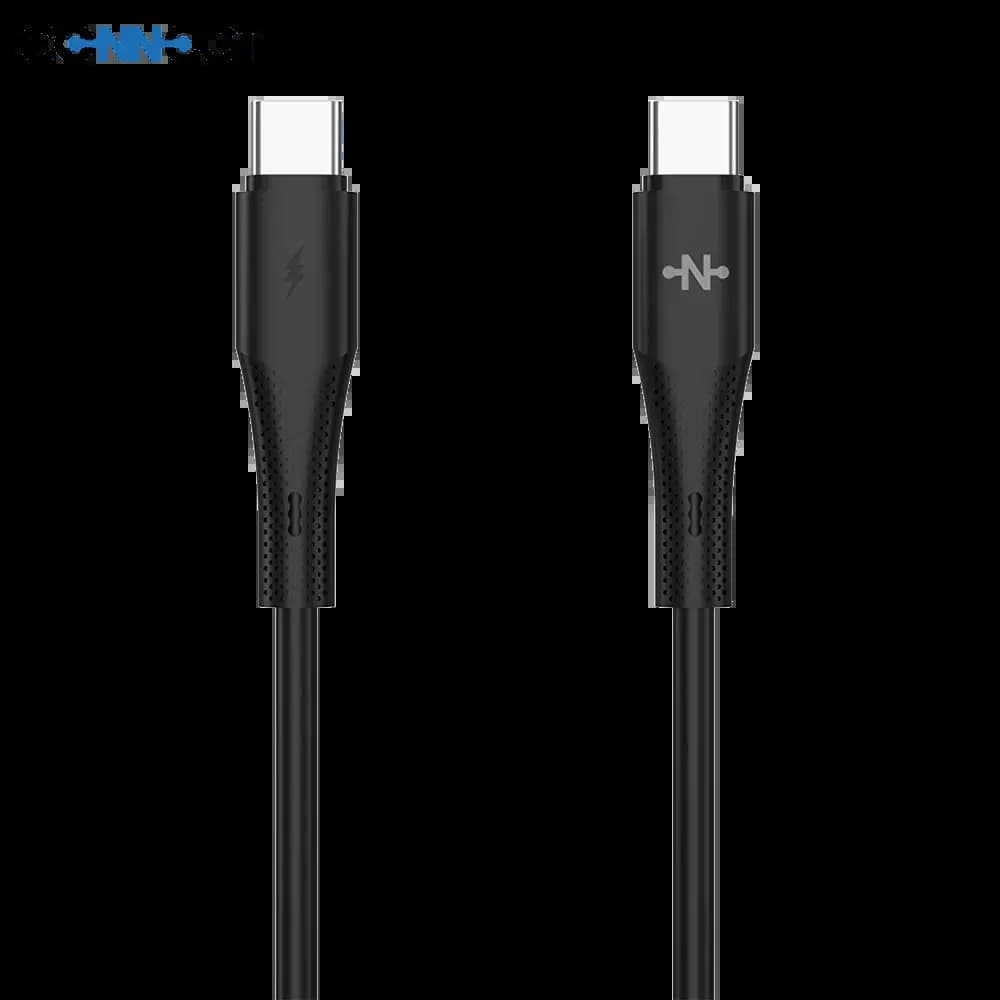 Câble USB-C vers USB-C 36W charge rapide (1m) - CONNECT Noir