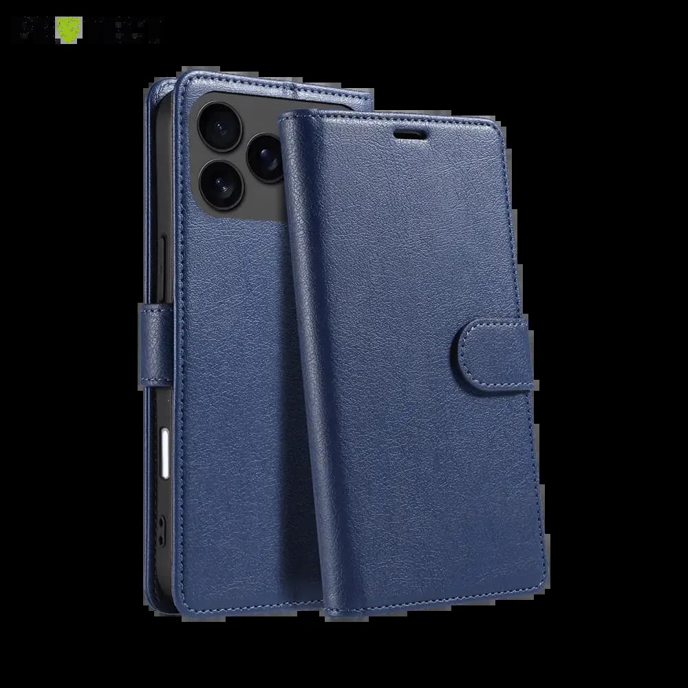 Housse folio anti-RFID iPhone 17 Pro – PROTECT IP011 Bleu Marine