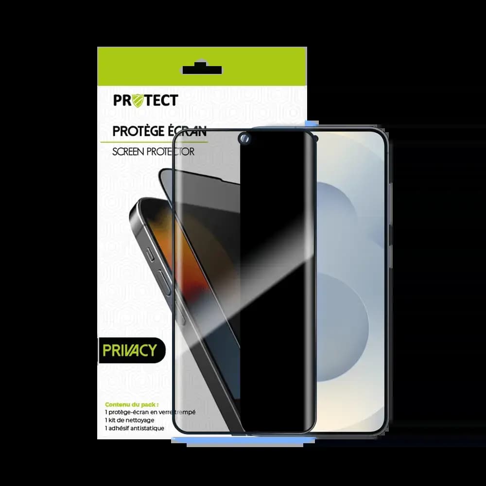 Verre trempé anti-espions Samsung Galaxy S25+ protection écran - PROTECT Transparent - Vue 2