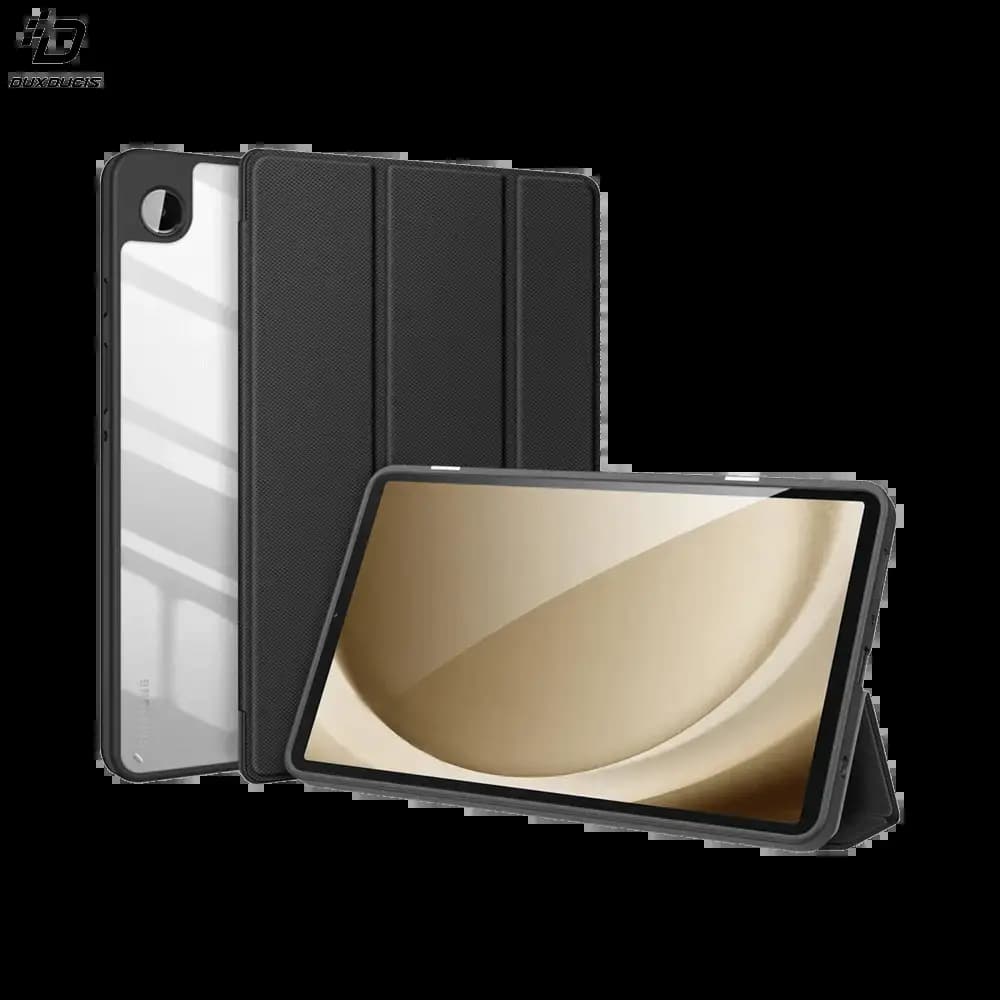 Housse folio Samsung Galaxy Tab A9 avec dos transparent - Dux Ducis Toby Noir
