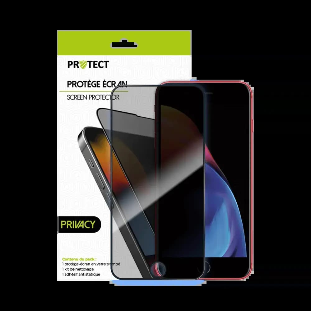 Verre trempé anti-espions iPhone 6 Plus / 6S Plus / 7 Plus / 8 Plus protection écran 9H - PROTECT Transparent - Vue 2