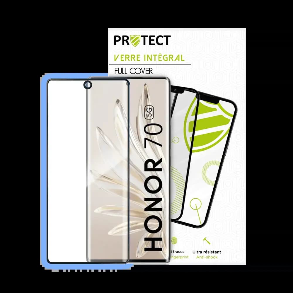 Verre trempé intégral Honor 70 protection écran 9H - PROTECT Noir