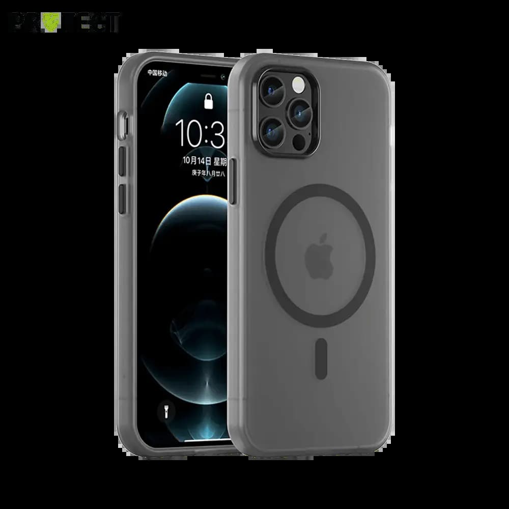 Coque MagSafe bi-matière iPhone 12 Pro Max - PROTECT MF-006 Noir