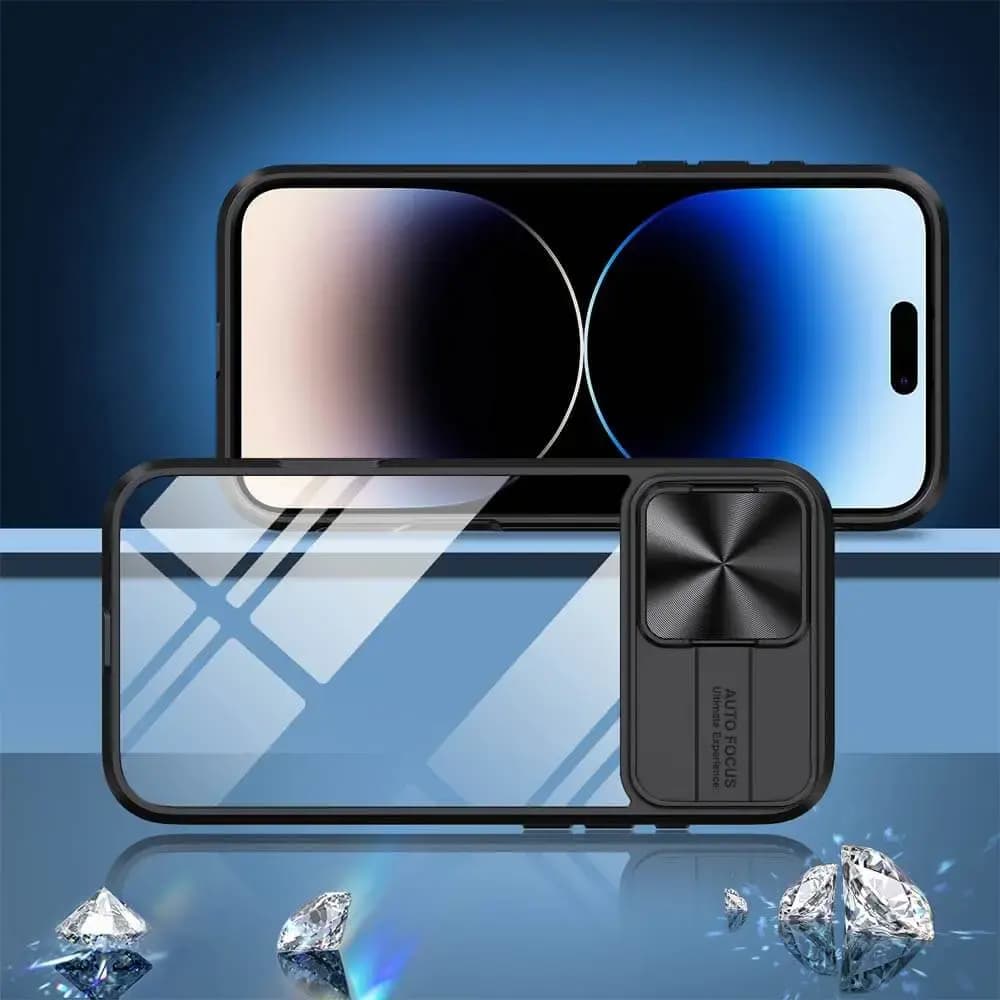 Coque iPhone 14 Pro avec cache caméra - PROTECT IE027 Noir - Vue 2