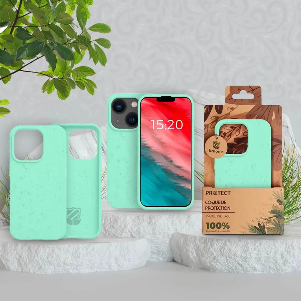 Coque bio iPhone iPhone 14 Plus - PROTECT Vert Menthe