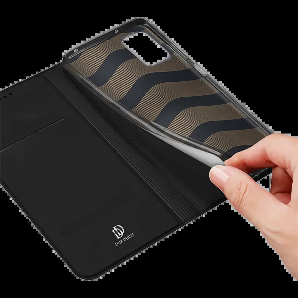Housse folio Xiaomi Poco M5 porte-carte - Dux Ducis Skin Pro Noir