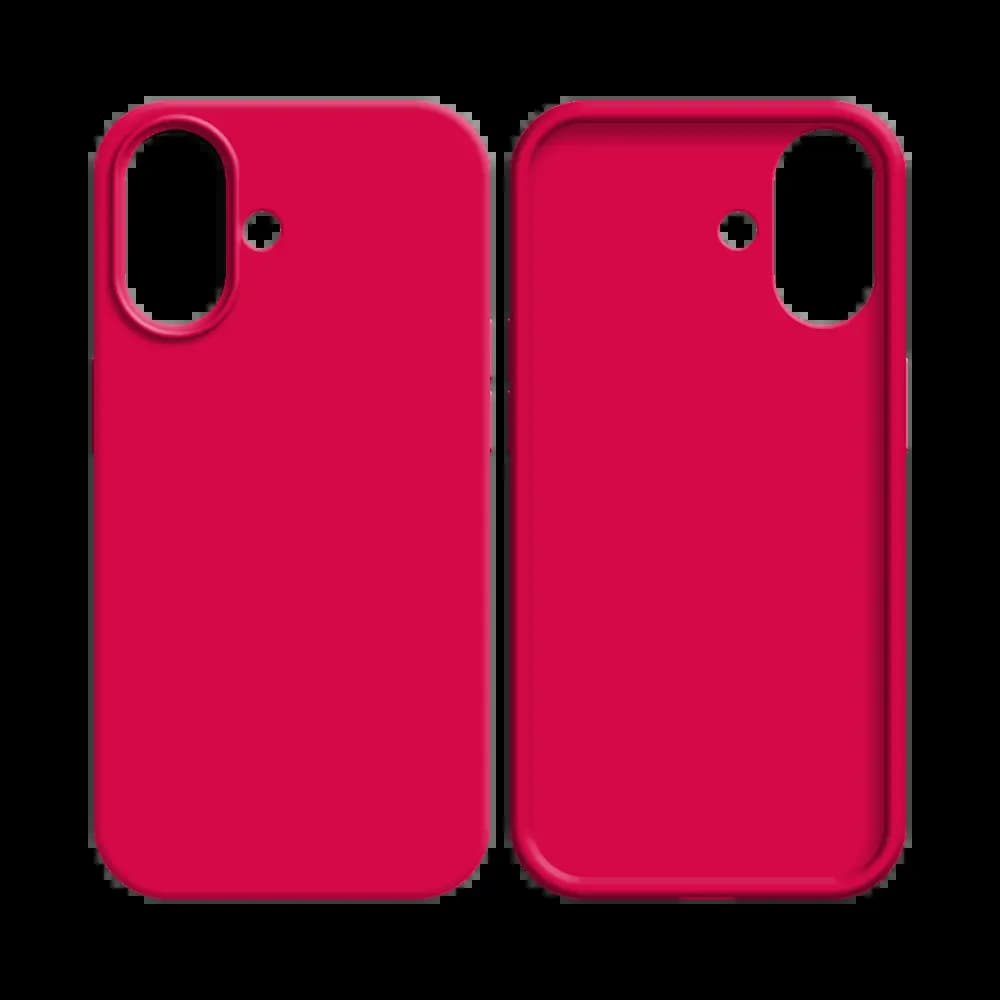 Coque silicone iPhone 16 - Rose Vif - Vue 2