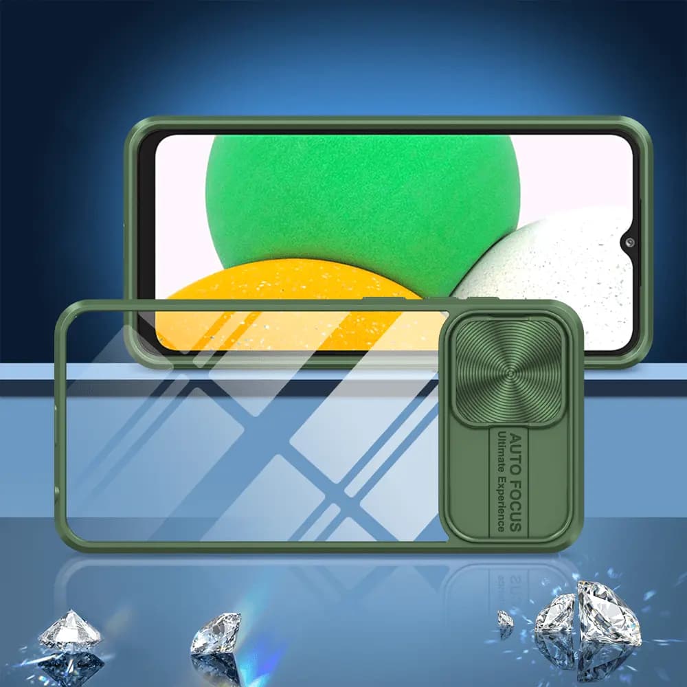 Coque Samsung Galaxy A03 Core avec cache caméra - PROTECT IE027 Vert Foncé 