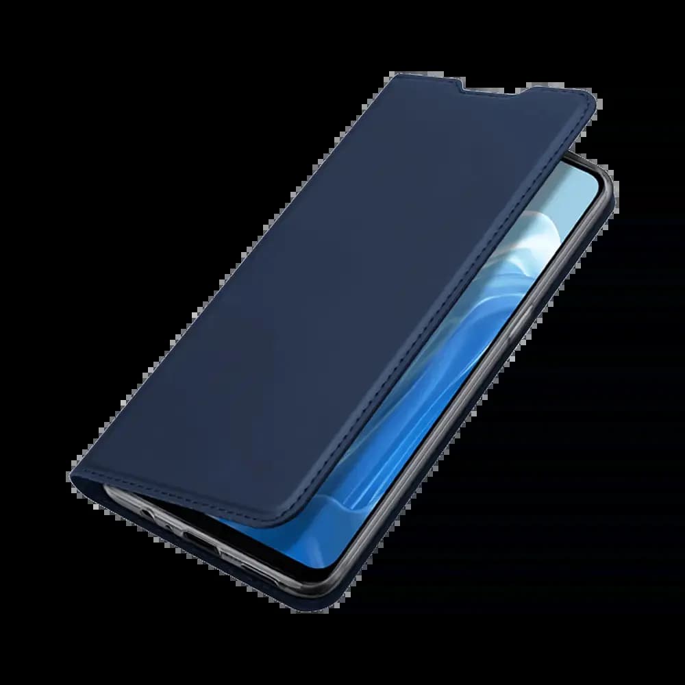 Housse folio OPPO Reno7 4G porte-carte - Dux Ducis Skin Pro Bleu - Vue 3