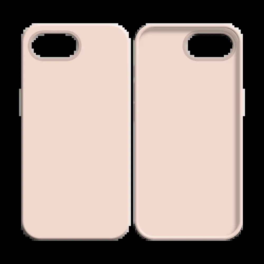 Coque silicone iPhone 16e / iPhone 17e - Rose Gold - Vue 2