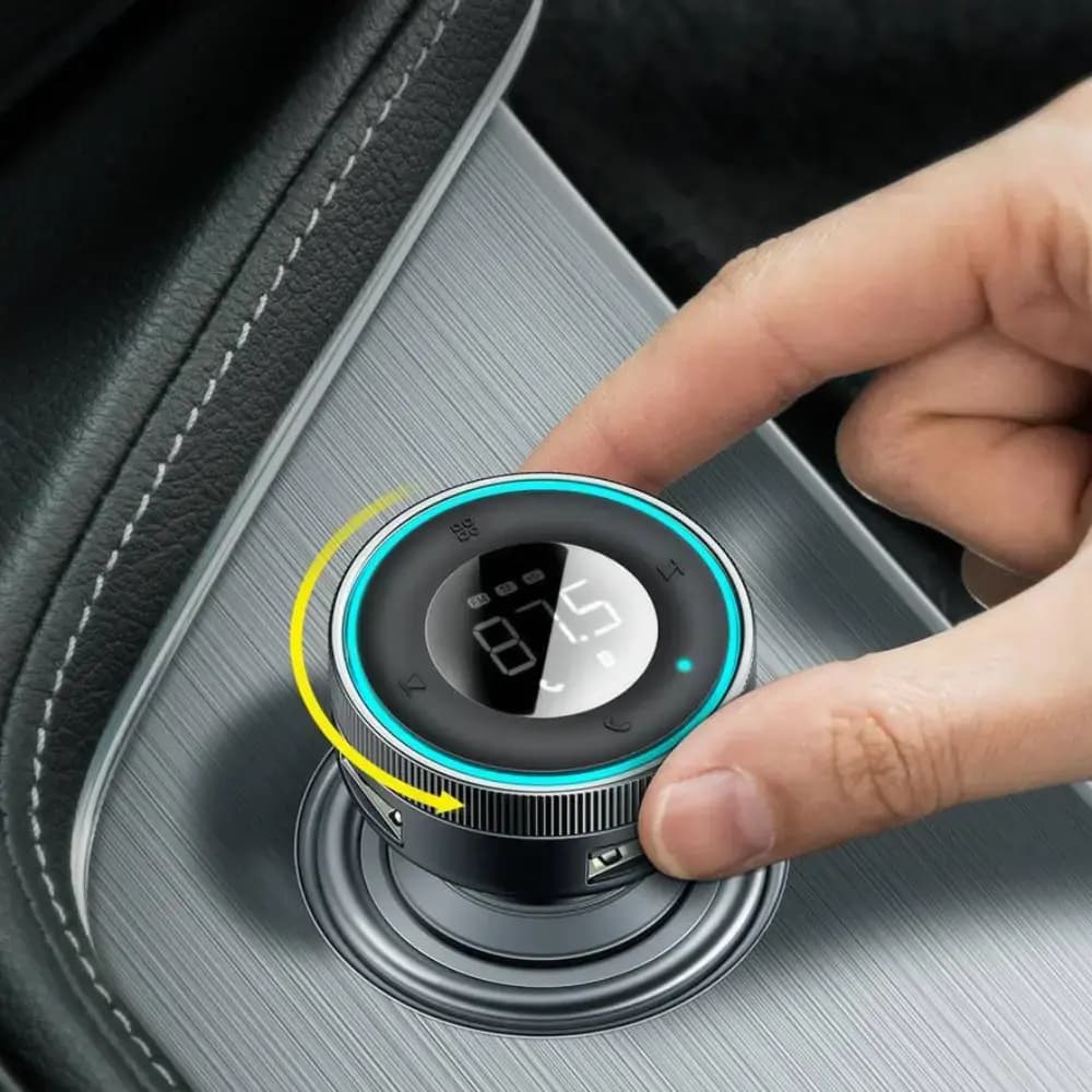 Transmetteur FM Bluetooth & Chargeur Voiture Baseus Noir