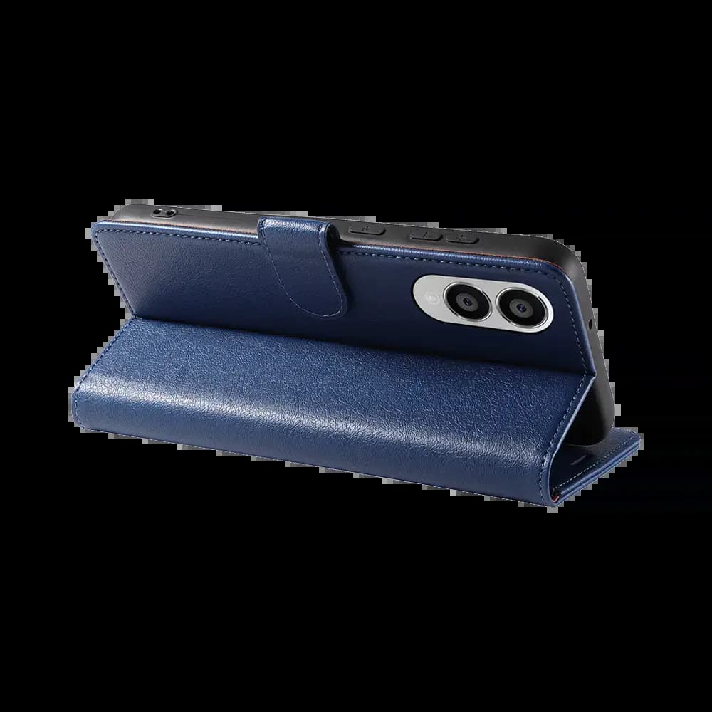 Housse folio anti-RFID Samsung Galaxy S25 Edge – PROTECT IP011 Bleu Marine