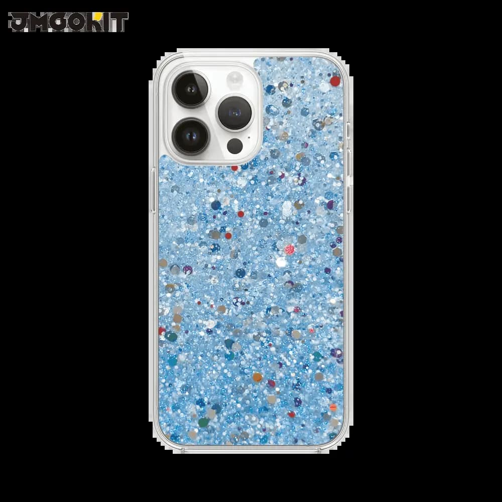 Coque paillettes iPhone 16 Pro Max Twinkle JMGOKIT - Bleu