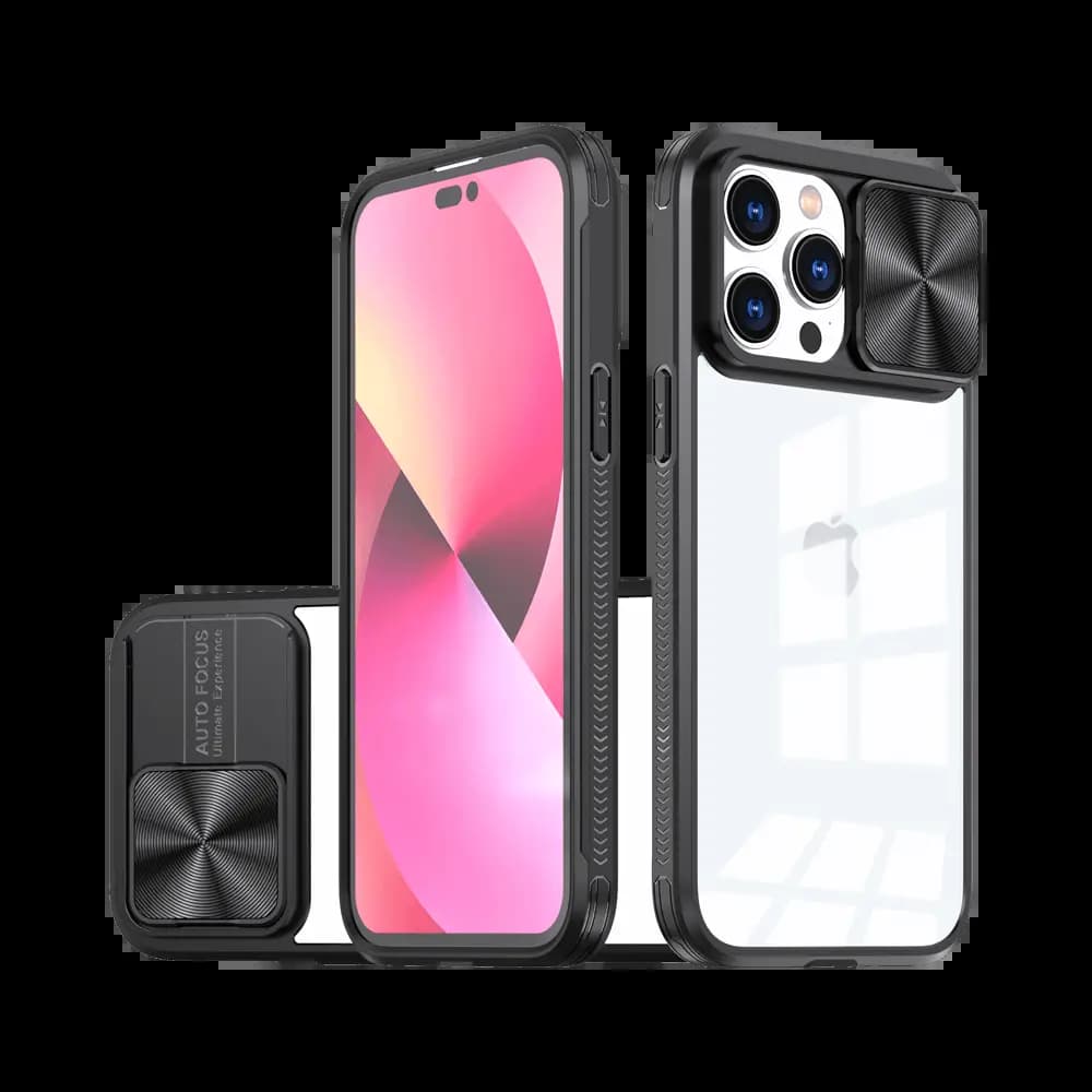Coque iPhone 14 Pro avec cache caméra - PROTECT IE027 Noir - Vue 3