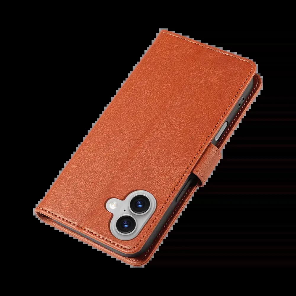 Housse folio anti-RFID iPhone 17 – PROTECT IP011 Marron