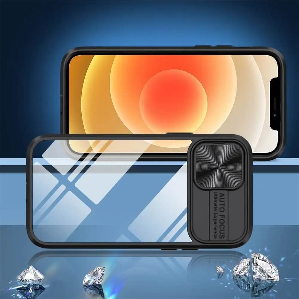 Coque avec cache caméra iPhone 12 - PROTECT IE027 Noir