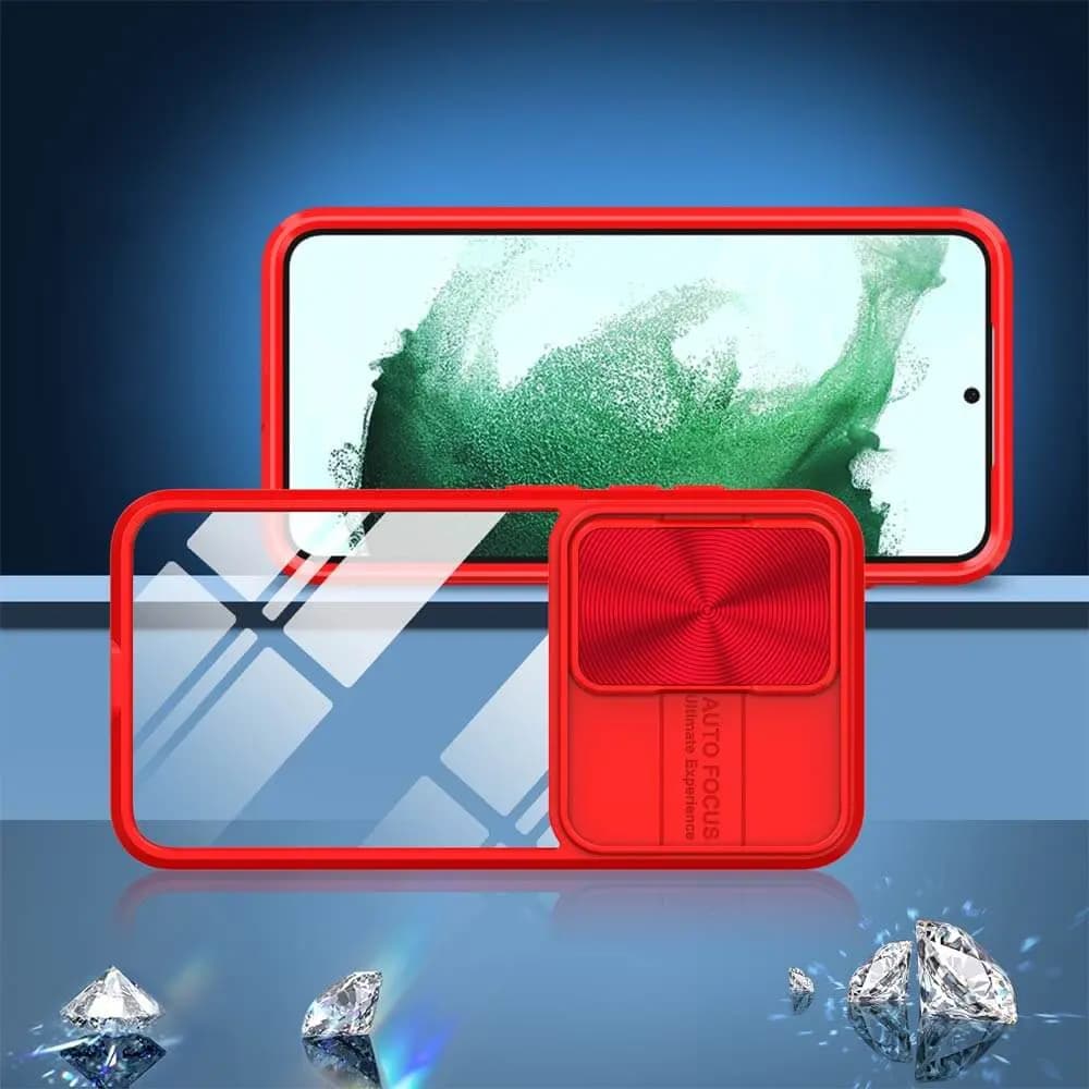 Coque Samsung Galaxy S23 5G avec cache caméra - PROTECT IE027 Rouge  - Vue 2