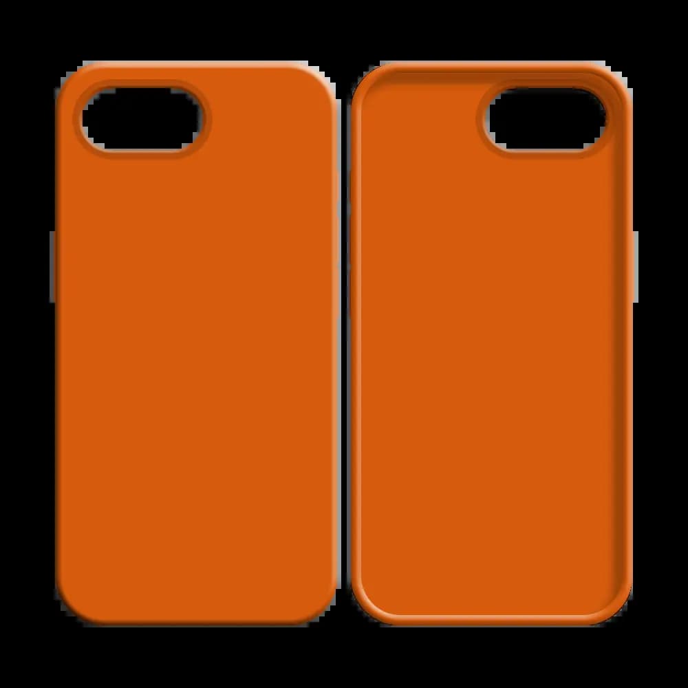 Coque silicone iPhone 16e / iPhone 17e - Orange - Vue 2