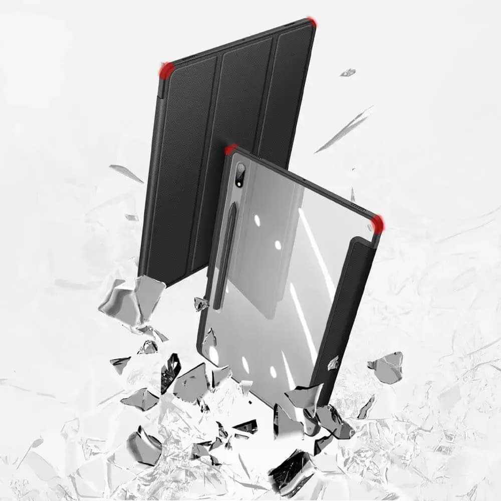 Housse folio Samsung Galaxy Tab S8+ avec dos transparent & porte-stylet - Dux Ducis Toby Noir