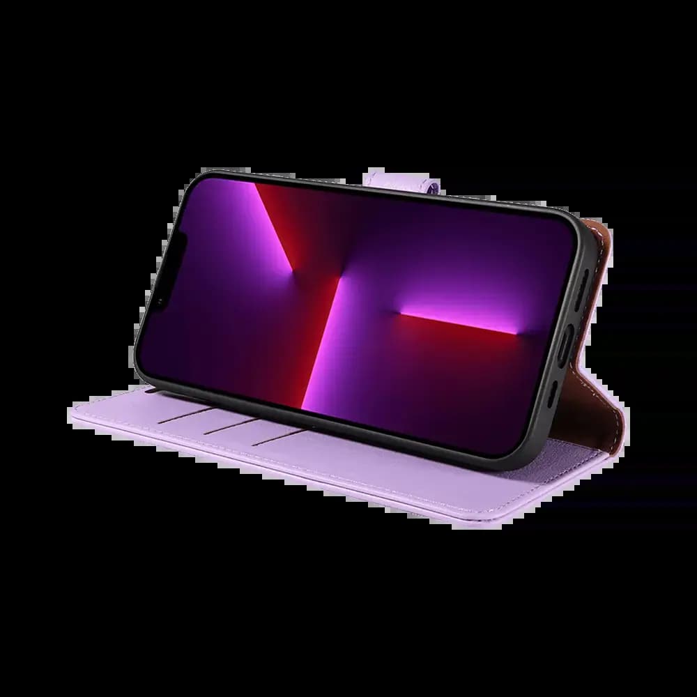 Housse folio anti-RFID iPhone 12 / 12 Pro – PROTECT IP011 Rose - Vue 5